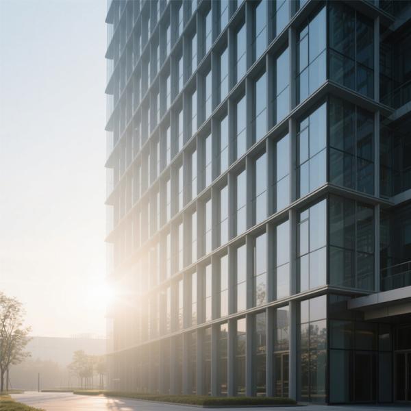 100mm Aluminum Unitized Curtain Wall with Double Glazed Glass