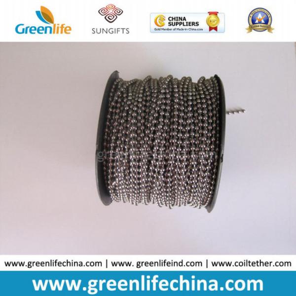 Custom Packing in Roll Silver Plated Metal Bead Fastenering Chain