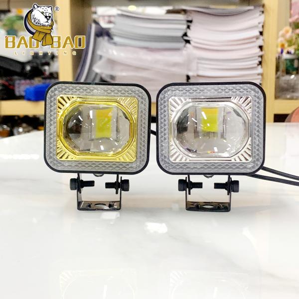 Aluminum White Yellow Flashing 12V 24V Motorcycle Spotlight RGB Ring LED Fog Light