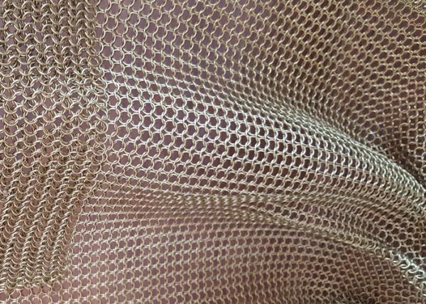 Architectural Drapery Metal Ring Mesh For Isolation Wall Screen