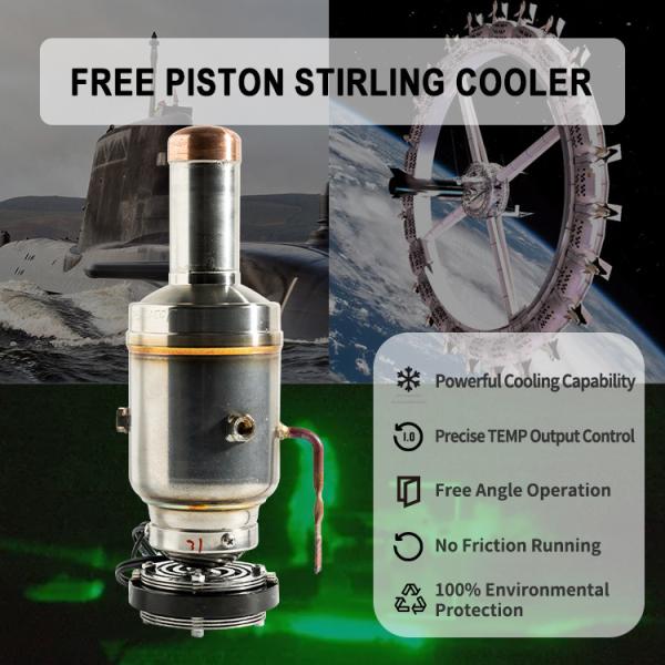 Criocooler de Stirling de potência ultra baixa de 80W - 145C para aplicações criogénicas