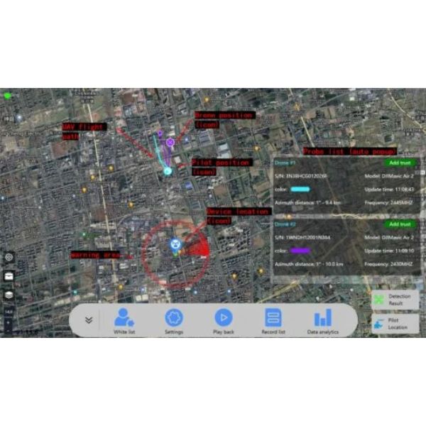 Automatic 100MHz-6000MHzCountermeasures  System Fixed Drone Signal Detection and Location Within 10 Km Security
