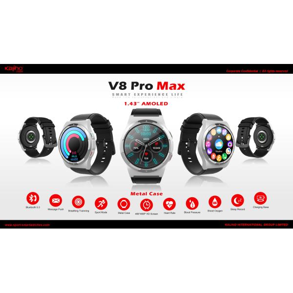 V8 Pro Max Sports Waterproof Smartwatch Phone Bluetooth Call