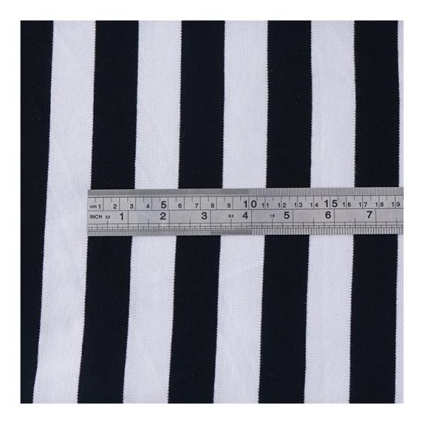 Stretch Yarn Dyed Stripe Fabric 163cm Home Textile Soft French Terry Cloth