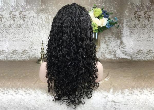 High Density Human Lace Front Wigs , Natural Hairline Black Human Hair Lace Front Wigs