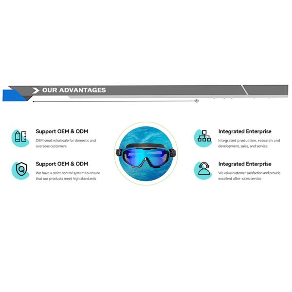 Contrast Color Waterproof Silicone Swimming Goggles Electroplating