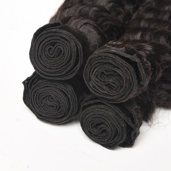 Pacotes brasileiros do cabelo da onda profunda, pacotes brasileiros não processados do cabelo encaracolado 