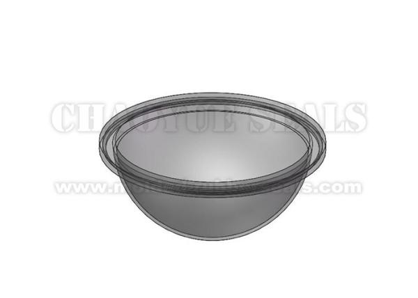 230 mm Transparent Food Grade Approval Silicone Rubber End Cap For Bowl Protection