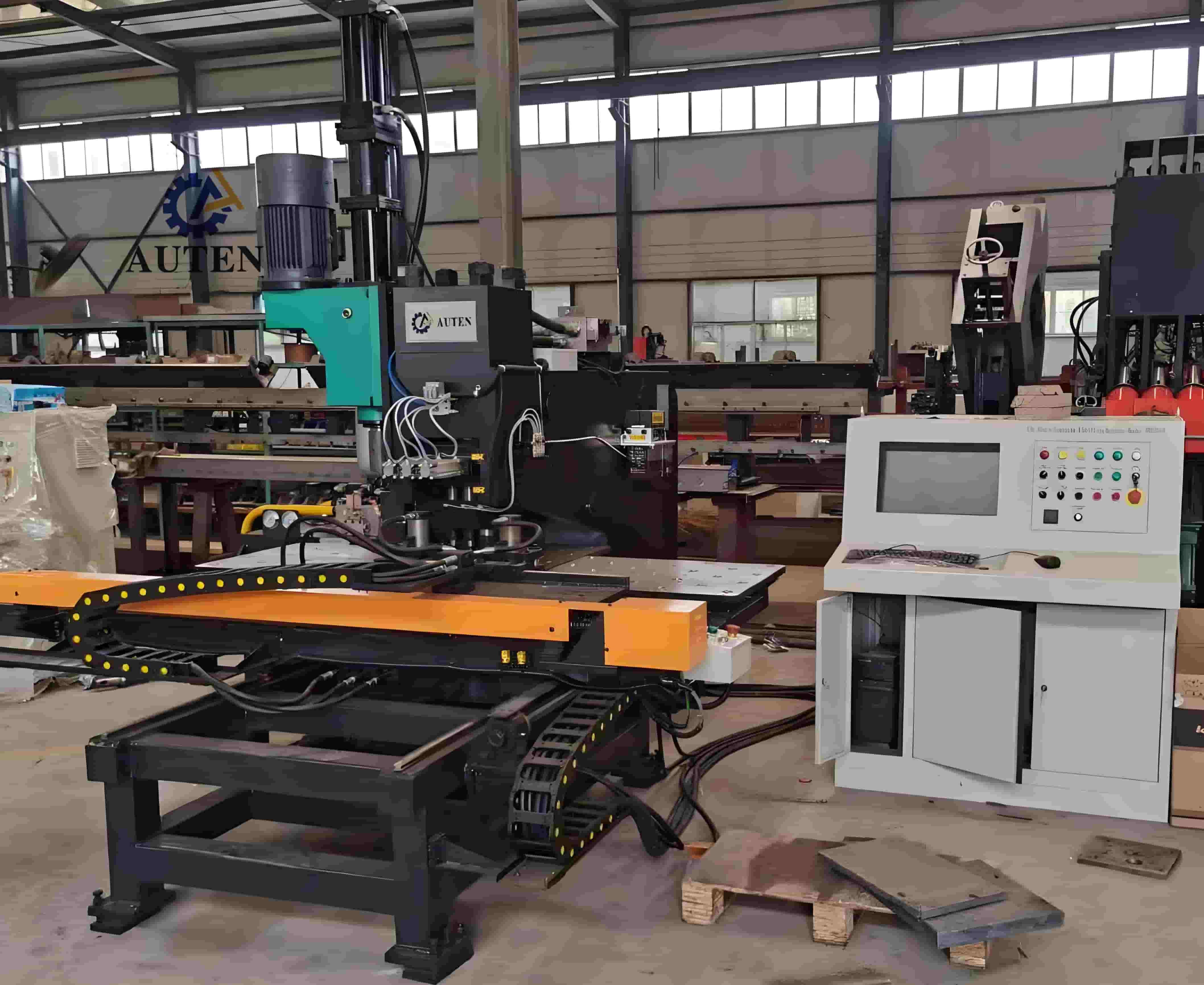 Efficient CNC Plate Punching Marking And Drilling Machine With CAD/CAM Integration