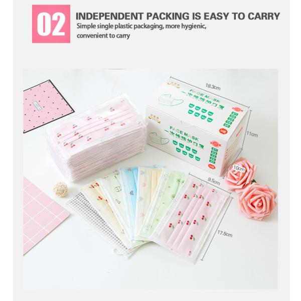 Animal Printed Kids Disposable Face Mask , 3 Ply Earloop Face Mask 17.5*9.5cm