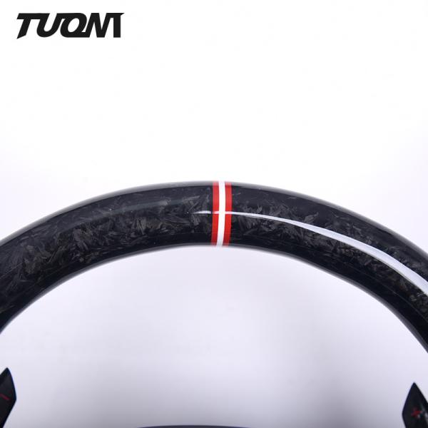 Accord Civic Honda Forged Carbon Fiber Steering Wheel Black Leather Custom