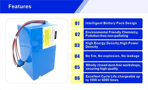 48V 60V 72V 40Ah Lithium Polymer Battery Pack For Electric Bicycles Scooters