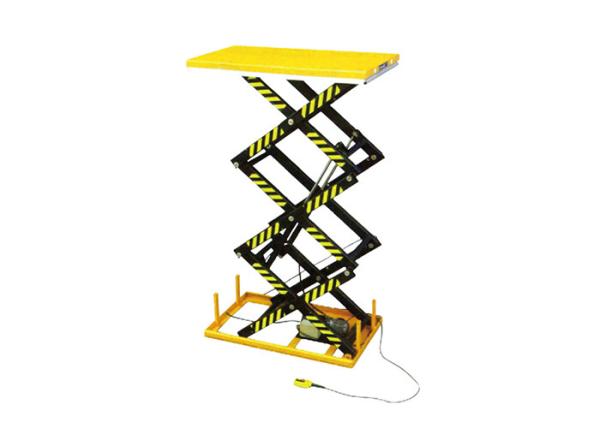 HT Triplex Scissors Electric Stationary Lift Table Capacity 1 Ton- 2 Ton