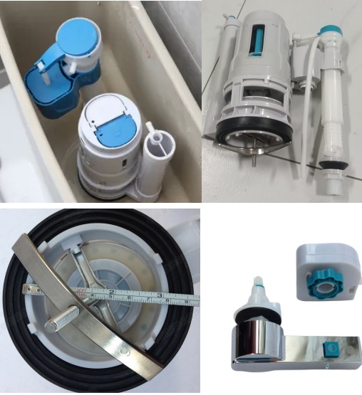 Toilet Tank Fittings 3-inch Large Diameter Water Discharge Valve With Inline Control