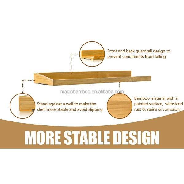 Экологически чистый бамбуковый магнитный шкаф для хранения специй