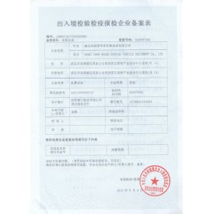 Hubei Dong Runze Special Vehicle Equipment Co., Ltd Certifications