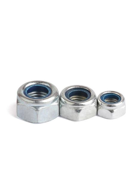 Carbon steel Nylon Insert Hex Lock Nuts, Metric Inserted Locknut, Self-Locking