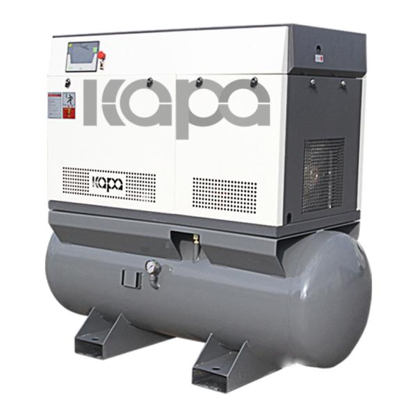 Laser Cutting 4 In 1 7.5kw 10hp Integrated Screw Air Compressor Mounted With Air Tank And Air Dryer