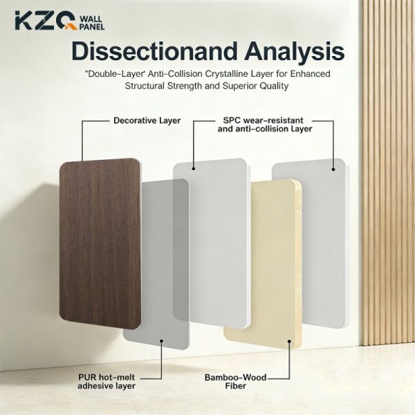 Factory Customized Environmentally Friendly Wood Grain Bamboo Fiber Wall Panel