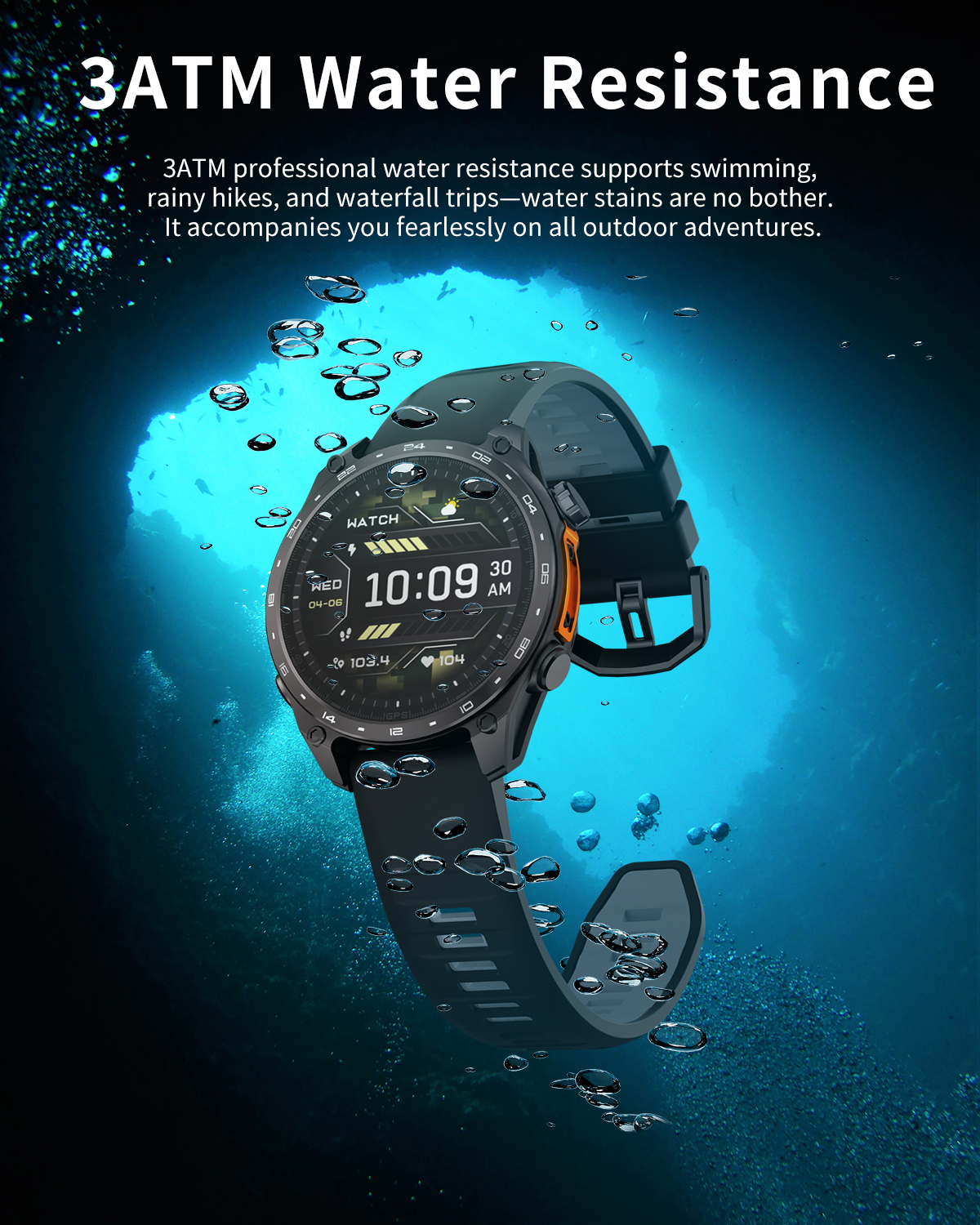 HD300 Pro Offline Map GPS Smart Watch WhatsApp Replay APP Download 1.43inch AMOLED Screen 4GB Memory Waterproof 3ATM Smartwatch