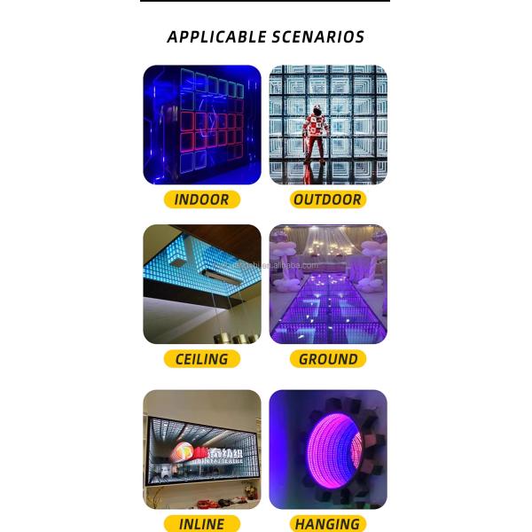 Внутренний декор LED зеркало персонализированное свечение для индивидуальных дизайнов неограниченное зеркало