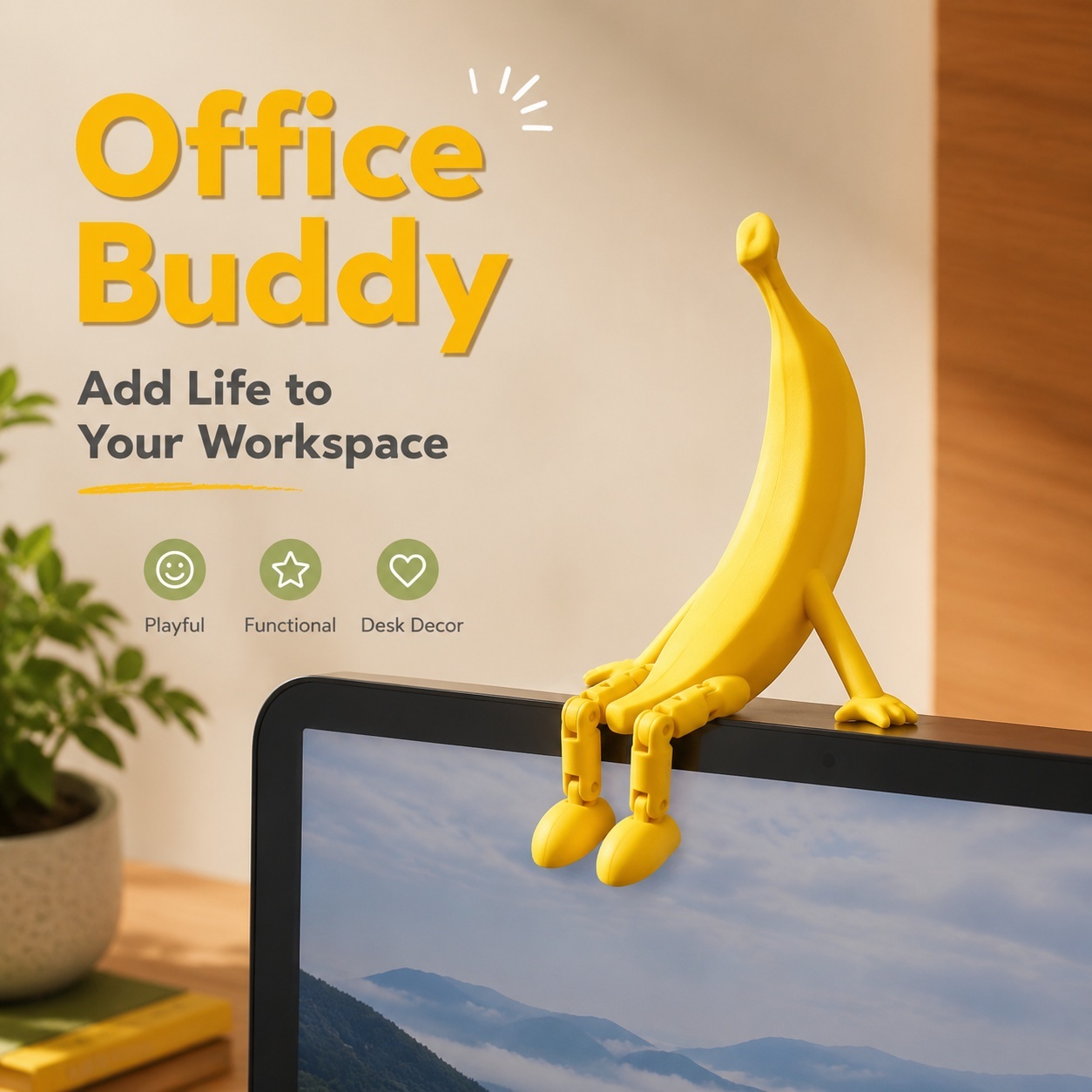 Custom Hue 3d Printing Articulated Action Figures Movable Joints Unique Banana Shape Toys