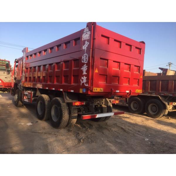 Professional Used Dump Trucks 375 HP Power Red With Max.Speed 75 Km/H