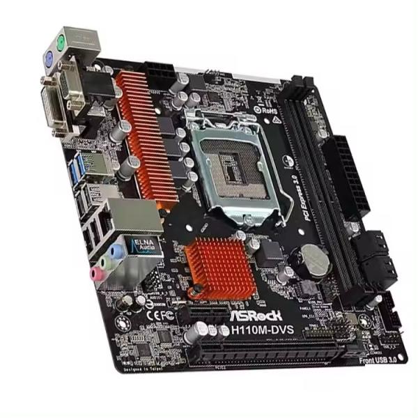 carte mère de bureau H110M personnalisée pour ASROCK H110M DVS LGA1151 DDR4 32G PCI-E 3.0 pour la carte mère de jeux PC