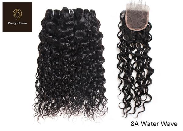 100g 8A 10 12 14 Inch Bundles Water Wave Hair Bundles With Closure