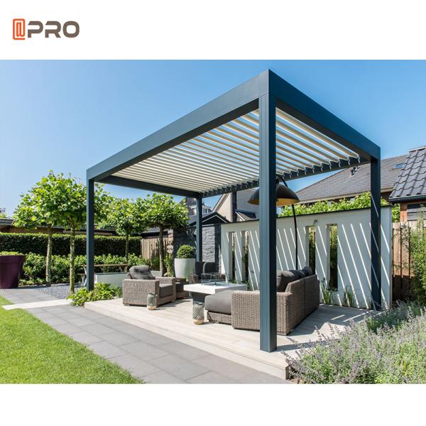 Waterproof Aluminum Alloy Pergola Gazebo Louvers For Garden