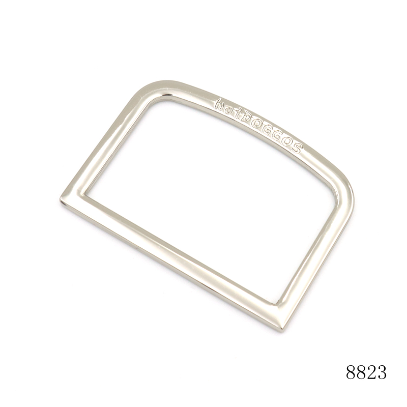 46mm Leather Bag Hardware Strap Buckle Custom Engraved Logo Metal D Ring for Pet Collar
