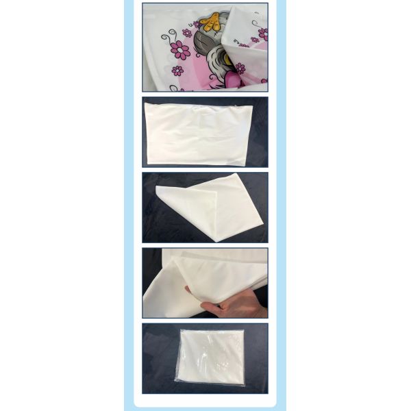 Wholesale Custom Rectangle Pillowcase Blanks Pure White Short Plush with Heat Press Print for Home or Hotel Use