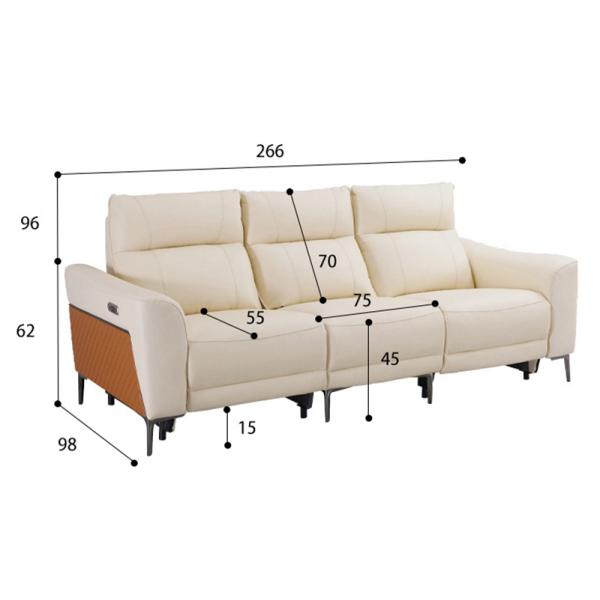 BN Furniture Leather Functional Sofa Minimalist Living Room Electric Function Recliner Chair Sofa Electric Recliner Sofa
