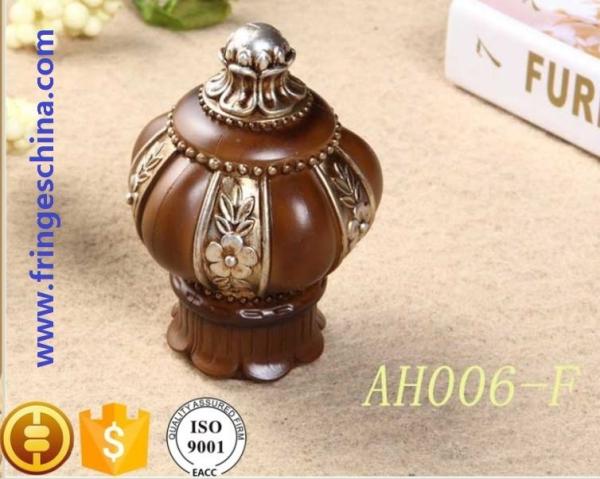 Classical delicate PP plastic curtain rod finials for home decoration