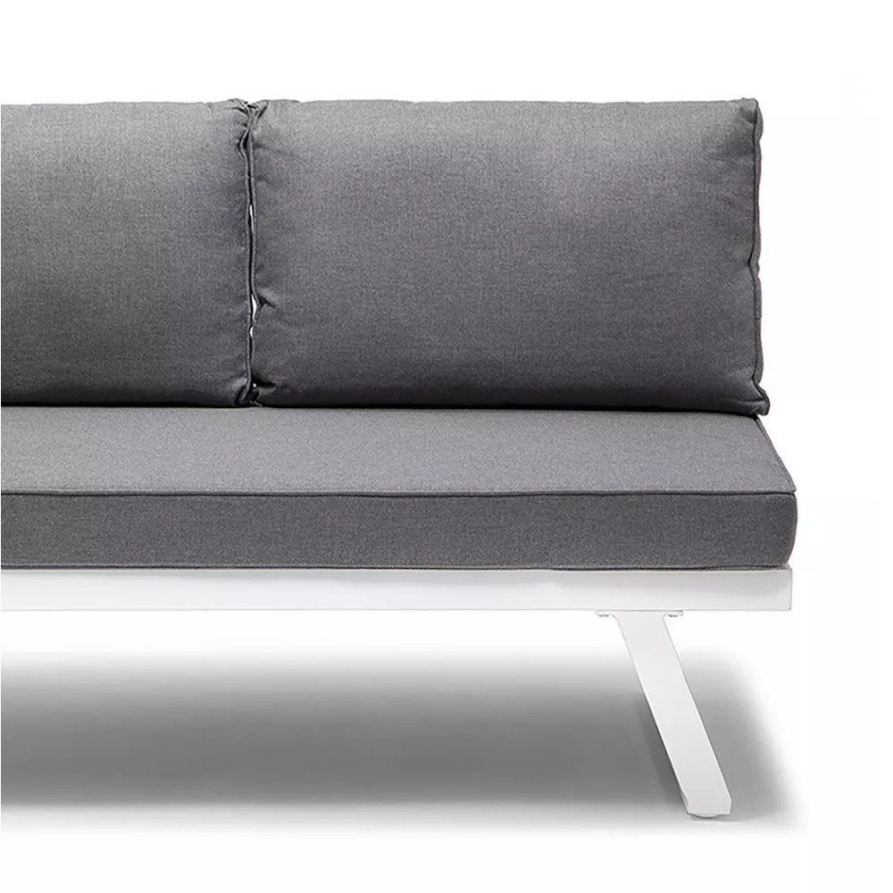 AJUNION Modern U Shape Outdoor Furniture Set Aluminum Frame Corner Lounge for Garden