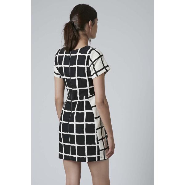 Windowpane Check Print maternity dresses for pregnance office lady