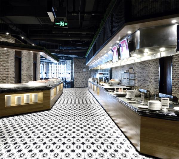 Gray 20x20cm Ceramic Rustic Tile for Hotel Bathroom Floor