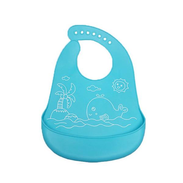 High Durability Skip Hop Silicone Bib , Custom Girls / Boys Dribble Bibs