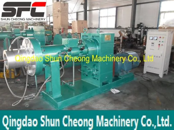 Forced Feed Rubber Extruder with Hydraulic Head and 55kW Motor Power for Tire & Hose Production