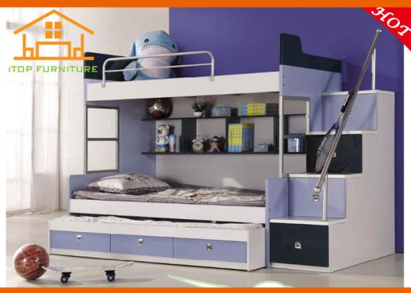 mdf melamine stairs storage trundle bed ikazz kids bunk bed 2016 Fashionable bedroom sets wooden bunk kids bed