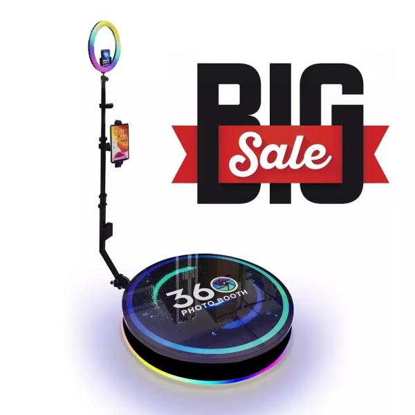 Portable Slow Motion 360 Video Photo Booth Selfie Spin Platform