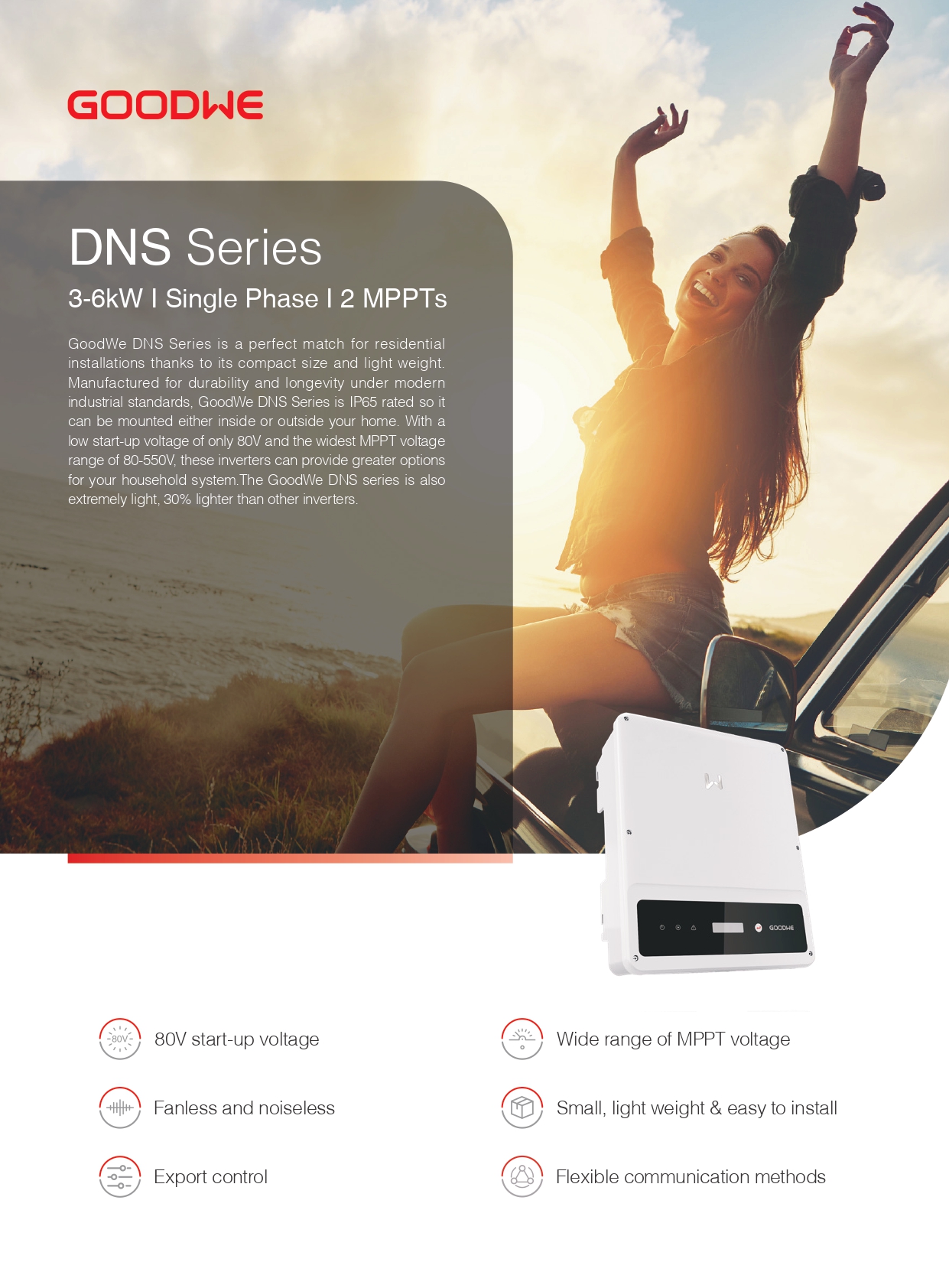 GW4200DNS Goodwe On Grid Inverter On Grid Solar Inverter 4,2 кВт однофазный жилой коммерческий солнечный инвертор