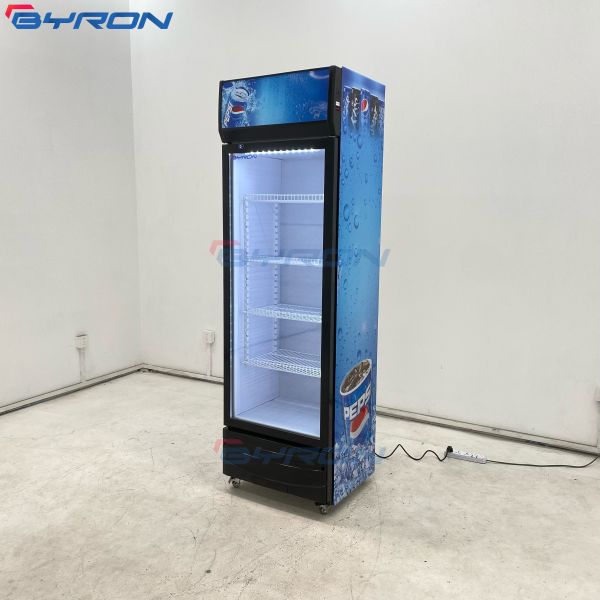 Transparent Single Door Merchandiser Refrigerator Glass Door Merchandiser