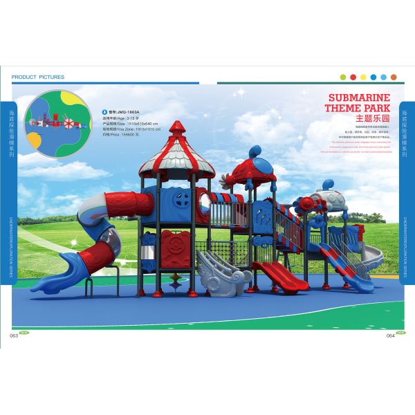 LLDPE Custom Playground Slides Training Center Educational Play Area