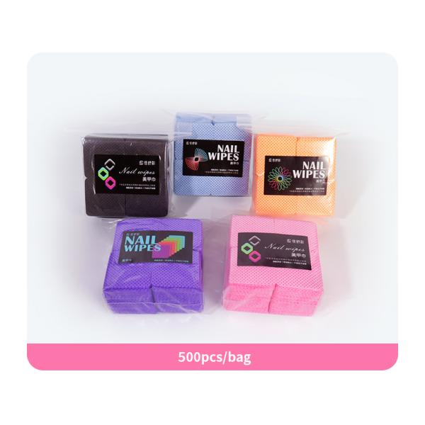 Almohadillas de algodón naranja y azul para quitar esmalte de uñas, 200 unidades, almohadillas de algodón para uñas