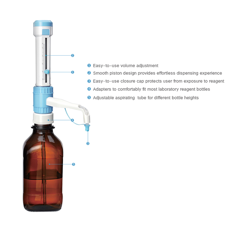 Распределитель бутылки Dispensmate 0.5-50ml верхний в лабораториях еды и напитка