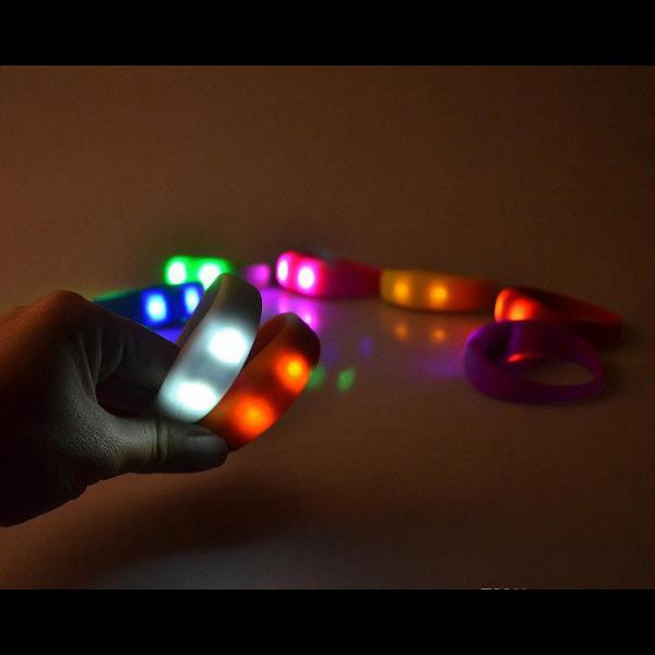 Led Band Glow RFID Silicone Bracelets For Contactless Access Control
