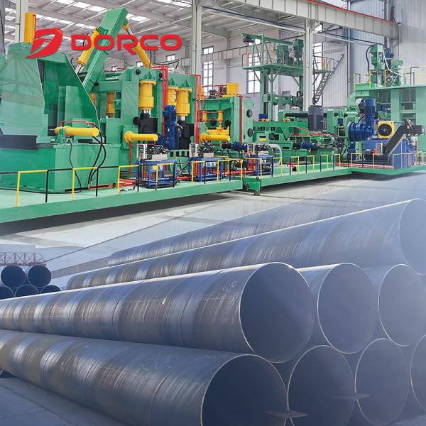 500KW Spiral Weld Pipe Mill 1200mm-1600mm Coil Width Steel Pipe Mill