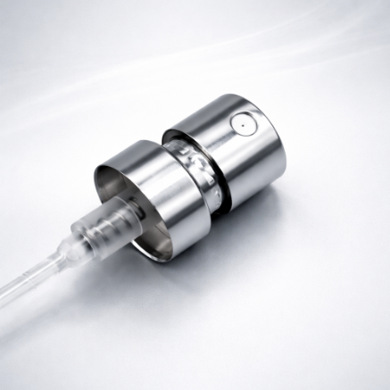 Refined Silver Perfume Atomizer Pump with Collar Options