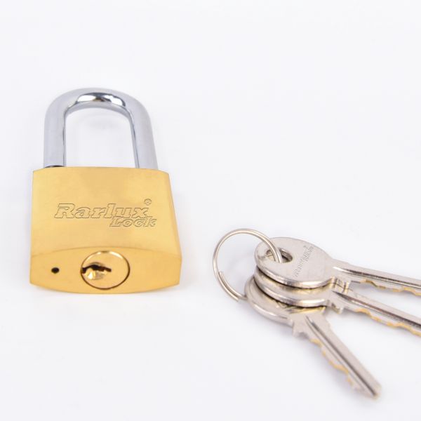 Rrlux Hot Selling Customized Durable Brass Padlocks with 3 Brass Keys-Direct Sales Factory Price